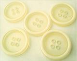 B3092 14mm Ivory-Bridal White Tinted Translucent Centre 4 Hole Button
