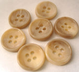 B3130 14mm Creams and Beige's Glossy Nylon 4 Hole Button - Ribbonmoon