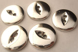 B4012 16mm Gilded Silver Poly 2 Hole Fish Eye Button - Ribbonmoon