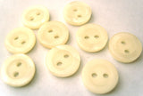 B4013C 11mm Ivory and Iridescent Shimmery 2 Hole Buttons - Ribbonmoon