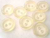 B4029 12mm Ivory Tinted Translucent 2 Hole Button - Ribbonmoon