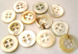 B4036C 11mm Mother of Pearl Real Shell 4 Hole Buttons - Ribbonmoon