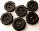 B4059 15mm Black High Gloss 2 Hole Button - Ribbonmoon