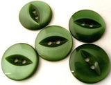 B17001 16mm Leaf Green 2 Hole Polyester Fish Eye Button - Ribbonmoon