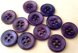 B4362 12mm Tonal Purple, Royal Blue and Pink Iridescent 4 Hole Button - Ribbonmoon