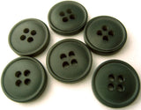 B4432 15mm Smoked Teal Grey Soft Sheen 4 Hole Button - Ribbonmoon