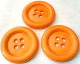 B4497 51mm Orange Glossy 4 Hole "Clown" Button - Ribbonmoon