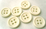 B4593 13mm Ivory Cream Gloss 4 Hole Button