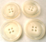 B4602 23mm White and Clear 4 Hole Button - Ribbonmoon