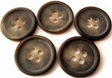B4618 18mm Frosted Greys and Black Matt 4 Hole Button - Ribbonmoon