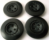 B4635 20mm Tonal Black and Grey Soft Sheen 4 Hole Button - Ribbonmoon