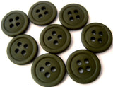 B4642 13mm English Forest Green Matt Bone Sheen 4 Hole Button - Ribbonmoon
