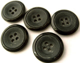 B4645 20mm Black and Grey Matt Centre-Gloss Rim 4 Hole Button