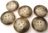 B4666 17mm Greys and Natural Bone Sheen 4 Hole Button - Ribbonmoon