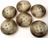 B4667 15mm Greys and Natural Bone Sheen 4 Hole Button - Ribbonmoon