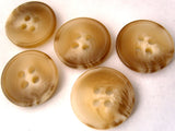 B4674 17mm Aaran Creams and Brown Bone Sheen 4 Hole Button - Ribbonmoon