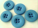B4707L 18mm Bright Blue Matt 4 Hole Button