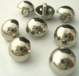 B4775 11mm Silver Metal Alloy Half Ball Shank Button - Ribbonmoon