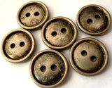 B4814 15mm Gun Metal Alloy 2 Hole Button - Ribbonmoon