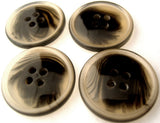 B4830 23mm Tinted Greys Semi Translucent 4 Hole Button - Ribbonmoon