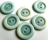 B5177 20mm Frosted Pale Blue Glossy 2 Hole Button - Ribbonmoon