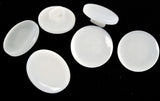B8457 14mm White Pearlised Polyester Shank Button
