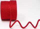 C304 6mm Crepe Cord by British Trimmings. Red 306