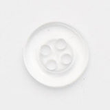 B17024 10mm Clear Polyester 4 Hole Button