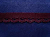 E045 11mm Deep Maroon Lace Type Underwear Elastic. - Ribbonmoon