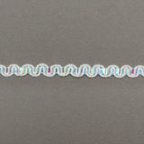 FT592 11mm White-Iridescent Weave Braid with Acetate Centre