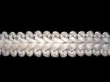 FT850 11mm White Silky Sheen Braid Trimming - Ribbonmoon