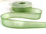 R0364 17mm Khaki Green Translucent Poyester Ribbon