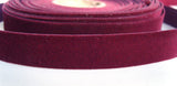 R0505 16mm Deep Burgundy Velveteen Ribbon - Ribbonmoon