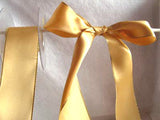 R0544 50mm Honey Gold Double Faced Satin Ribbon, Metallic Gold Edge - Ribbonmoon
