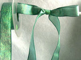 R0596 22mm Metallic Bottle Green and Iridescent "Dazzle" Ribbon - Ribbonmoon