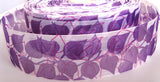 R1057 50mm White, Purple and Cirece Sheer Ribbon - Ribbonmoon