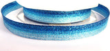 R1078 13mm Metallic Silver and Blues Double Face Ombre Ribbon - Ribbonmoon