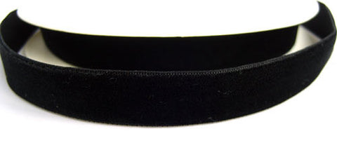 R1161 16mm Black Nylon Velvet Ribbon - Ribbonmoon