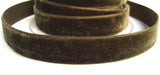 R1163 17mm Olive Brown Nylon Velvet Ribbon
