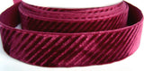 R1180 24mm Wine Patterned Nylon Velvet Ribbon - Ribbonmoon