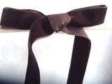 R1205 16mm Darkest Brown Nylon Velvet Ribbon - Ribbonmoon