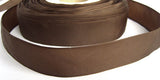 R1465 25mm Dark Chocolate Brown Taffeta Ribbon - Ribbonmoon