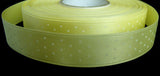 R2268 17mm Primrose Satin Ribbon with a Polka Dot Design - Ribbonmoon