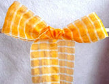 R2284 41mm Orange and White Sheer Check Ribbon - Ribbonmoon
