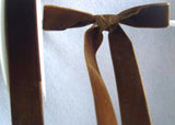 R2359 23mm Deep Medium Brown Nylon Velvet Ribbon - Ribbonmoon