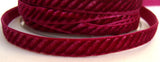 R2377 10mm Wine Patterned Nylon Velvet Ribbon - Ribbonmoon