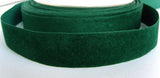R2581 21mm Holly Green Faux Velvet, Plastic Backed Velveteen - Ribbonmoon
