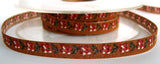 R2585 9mm 100% Cotton Flower Design Ribbon - Ribbonmoon