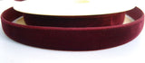R2603 17mm Dark Burgundy Nylon Velvet Ribbon - Ribbonmoon