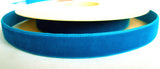 R2686 16mm Bright Azalea Blue Nylon Velvet Ribbon by Berisfords - Ribbonmoon